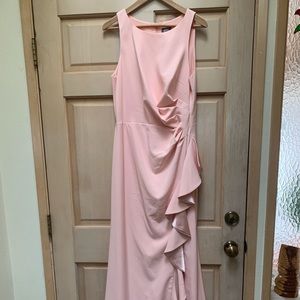 Vince Camuto floor length size 14 gown, peach-colored, worn once.